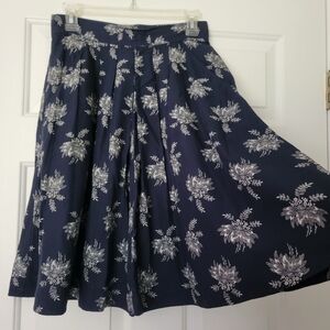 Floral Navy Skirt